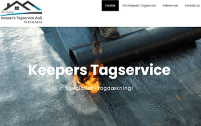 Keepers Tagservice - Website og Facebook